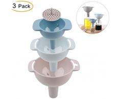 RCruning-EU Entonnoir Cuisine Superposable - 3 Tailles pour Cuisson Transfert de Liquide dhuiles essentielles Poudre