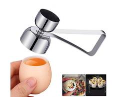 Nuluxi Acier Inoxydable Ouvreur de Coquilles Doeufs Ouvreur Doeufs en Acier Inoxydable Durable Acier Inoxydable Coupe œuf Coque Casse œuf pour Divers Oeufs Oeuf de Canard Une Bonne Aide pour Cuisine