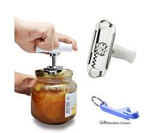 Kungfu Mall Ouvre-bocal multifonction en acier inoxydable réglable pour personnes souffrant d’arthrite