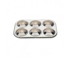 Vogue Aluminium 6 tasses Deep Muffins de 27 x 19 cm Plat de service Commercial