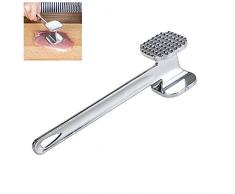 RetroFun Attendrisseur à Viande Marteau Double Face à Pointes à Surface Plate Poulet Viande Pounder Mallet Outil de Cuisine pour Steak Poulet Poisson Porc