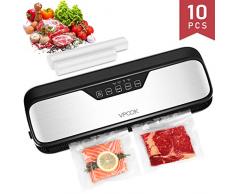 VPCOK Machine Sous Vide Alimentaire 5en1 Machine de Scellage en Acier Inoxydable Appareil Mise sous Vide Multifonctionnel Système Automatique