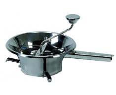 Moulin professionnel à légumes inox. Pour préparation de purée, potages, compotes, soupes de poisson...