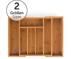 Blumtal - Range Couverts - Range Tiroir Bambou Extensible - (29x33x5cm) / (45,5x33x5cm)