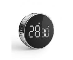 Minuteur de Cuisine, Kitchen Timer Chronomètre et Compte à Rebours Timer pour Cuisine Cuisson Classe Formation, Minuterie Aimanté Numérique Affichage LCD, Outil de Gestion du Temps