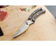 BELLE VOUS Ciseaux à Volailles - 25.5cm Acier Inoxydable Multifonction Ciseaux de Cuisine avec Mécanisme à Ressort Manche pour Poulet, Volaille, Viande