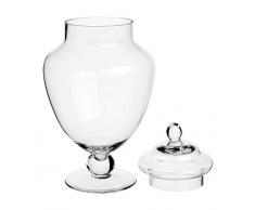 Bonbonnière en verre pâle - Bocal à bonbons - Sur pied