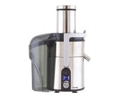 H.Koenig Centrifugeuse Extracteur de Jus de Fruits et Légumes 1L Inox GS32 Sans BPA, Bec Verseur Extra-Large bouche, Puissante 1200W, 5 Vitesses, Ecran LCD, Pieds Anti-dérapants