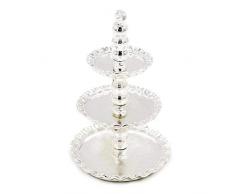 Odoria 1/12 Miniature Présentoir à gâteaux à 3 étages Argent Cuisine de Maison de Poupées