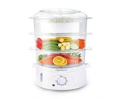 Aigostar Fitfoodie 30CFO - Cuiseur vapeur électrique 0% BPA. Puissance de 800W, minuterie, 3 niveaux indépendants de cuisson. Cuisine saine. Design exclusif.