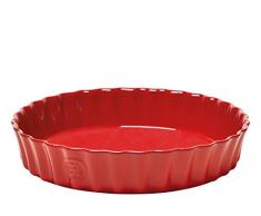Emile Henry Plat à Tarte Céramique Rouge Grand Cru 28 x 28 x 5,5 cm