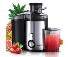 Centrifugeuse Extracteur de Jus, Joerid Extracteur à Jus de Fruits et Legumes à 2 Vitesses, Design Anti-goutte, Large Bouche en Acier Inox, Sans BPA Pichet à Jus et Brosse de Nettoyage Incluse (400W)