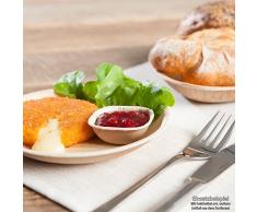 BIOZOYG Plateau de Service Gastro du Palmier I écologique - Stable - décoratif I Plaque de Service et gâteau jetable, Ustensiles pour fête décoratif I 25 x Gastro Plateaux 32,5 x 27 cm