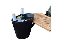 Amica Refroidisseur à vin et à Champagne, Seau à vin monté sur Table, conçu en France, montable pour Table jusquà 2 Pouces, Noir Mat, passé avec succès Le Test de sécurité de 11 LB (1)