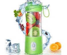 Mixeur portable, TOPESCT mini mixeur, blender portable pour smoothies et milk-shakes, six lames en 3D pour un mélange parfait, presse-agrumes USB rechargeable de 13 oz