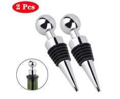 BEIAOSU Bouchons de Vin - Bouchons de Bouteille à Bouchon Réutilisable 2PCS pour La Collection de Vin Vin Rouge Champagne Sceau à Bière Saver