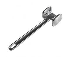 4,5 x 19 cm en acier inoxydable, aluminium, maillet de viande, attendrisseur pour steak, bœuf, pilon, porc, poulet