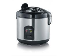 SEVERIN Cuiseur vapeur avec fonction de maintien au chaud, Verre doseur et cuillère à riz inclus, 650 W, RK 2425