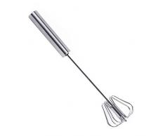 LQKYWNA Batteur Manuels à Oeufs Rotatif de 10 Mélangeur À Main À Main Le Fouet en Acier Inoxydable Rotation Blender Ustensiles De Cuisine pour Mélanger Agiter