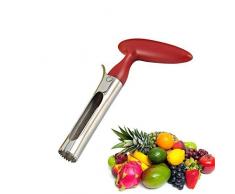 Ndier Vide-Pommes Premium Vide-Pomme Remover Dénoyauteur à Pommes/Fruits Créatif Pratique en Forme de Poire Core Remover Outil pour Maison et Cuisine avec Lame dentelée 18 CM Rose Produits Maison