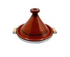 Etnico 1806191003 Tajine Plat marocain en terre cuite, diamètre 30 cm, avec poignées