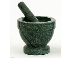 Classics Home Interior Design Mortier en marbre vert avec pilon de cuisine, 12 x 12 cm