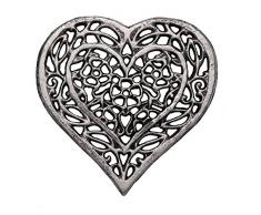 Comfify Dessous de cœur en Fonte -Dessous de Plat en Fonte décorative pour Cuisine ou Salle à Manger - Vintage, Design rouillé - avec Chevilles/Pieds en Caoutchouc - Métal recyclé