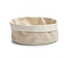 Zeller 18005 Corbeille à Pain Ronde, Coton, crème, 25 x 25 x 1 cm