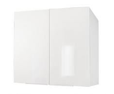 Berlioz Creations CP8HB Meuble Haut de Cuisine avec 2 Portes Blanc Haute Brillance 81x42x13 cm