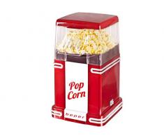 Beper - Machine à Pop-Corn, Pop-Corn en 3 Minutes, Sans Matières Grasses, Circulation dAir Chaud, Puissance 1200W - Rouge [Classe defficacité énergétique B]