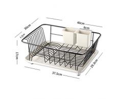 CHENTAOCS Support de drainage, support de rangement pour baguettes, panier, armoire de cuisine, support à vaisselle (Color : Black)
