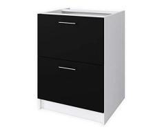 Obi Meuble Bas casserolier 60 cm - Noir Mat