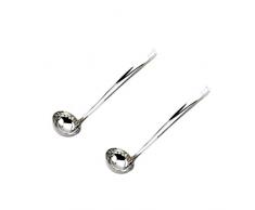 Hemoton 2 Pcs Petite Fente Cuillère en Acier Inoxydable Skimmer Passoire Louche Hot Pot Scoop Passoires Long Manche Cuillères de Service