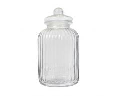 THE HOME DECO FACTORY KS9255 Bonbonnière XXL, Verre, Transparent, 17,7 x 17,7 x 26,5 cm