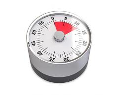 Balvi - Minuteur mécanique et magnétique Basics. Maximum 60 Minutes. Alarme sonore Lorsque Le Temps est atteint. Le Temps Choisi ou restant Se materialise avec Une sfère Rouge. Idéal pour la Cuisine