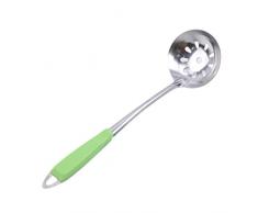 Botreelife Outil de Cuisine Filtre en Acier Inoxydable Grande cuillère à Soupe louche écumoire passoire Filtre, passoire Verte