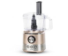 H.Koenig Robot de cuisine Multifonctions 1,2L Compact MIX330, Professionnel, Puissant 1000W, Fonctions préprogrammées: pulser/mélanger/couper/pétrir, 4 disques+lames inox, Presse Agrumes électrique