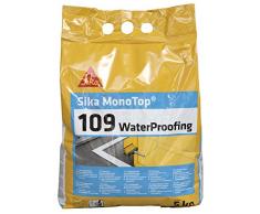 Sika Monotop 109 Waterproofing, Mortier imperméabilisant pour caves et locaux enterrés, 5kg, Gris