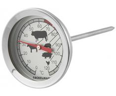 Fackelmann 63801 Thermomètre à Viande 5,2x11,5cm en INOX, Acier Inoxydable, Multicolore, 11,5 x 5,2 x 5,2 cm