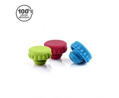 CÉCOA - Universal - Bouchon Bouteille VIN X3 Silicone