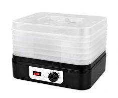 Venga! DÃ©shydrateur Alimentaire, avec 5 Plateaux Larges, TempÃ©rature Ajustable, 245 W, Noir/Blanc, VG FD 3000