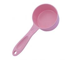 ueetek Scoop Nourriture pour chien Verre doseur Cuillère en plastique pour chien chat et oiseau Taille M (Rose)