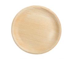 The Good Plate Lot de 25 assiettes rondes en palme d’aréca jetables, biodégradables et respectueuses de l’environnement 25,4 cm