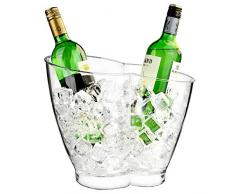 bar@drinkstuff Double Seau à vin,champagne en acrylique ,forme curvé, peut contenir 2 bouteille de vin