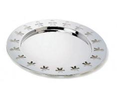 Alessi Akkgt Girotondo Plateau Rond avec Bord AjourÃ© en Acier Inoxydable 18/10 Brillant