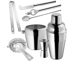 Set de TecTake Kit Cocktail 8 pièces Cocktail Shaker Cocktail Mixer Shaker Barmixer 0,5 l