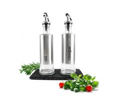 Set huile et vinaigre sur ardoise Vinaigre Vinaigre Menage Huilier