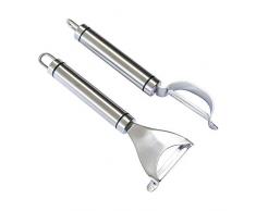 Epluche Legumes e Fruit, CONISY Eplucheur Légumes Manuelle Acier Inoxydable Couteau éplucheur de Pomme de Terre Professionnel (2Pieces)
