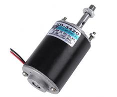 Walfront 12V/24V 30W Mini Moteur à Courant Continu à Aimants Permanents Réversible CW/CCW Electrique Grande Vitesse Faible Bruit pour DIY, Equipements Médicals, Machine à Barbe à Papa(24V 6000tr/min)