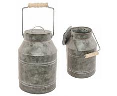 Chaks 80730, Pot à lait en zinc avec anse et couvercle 22cm